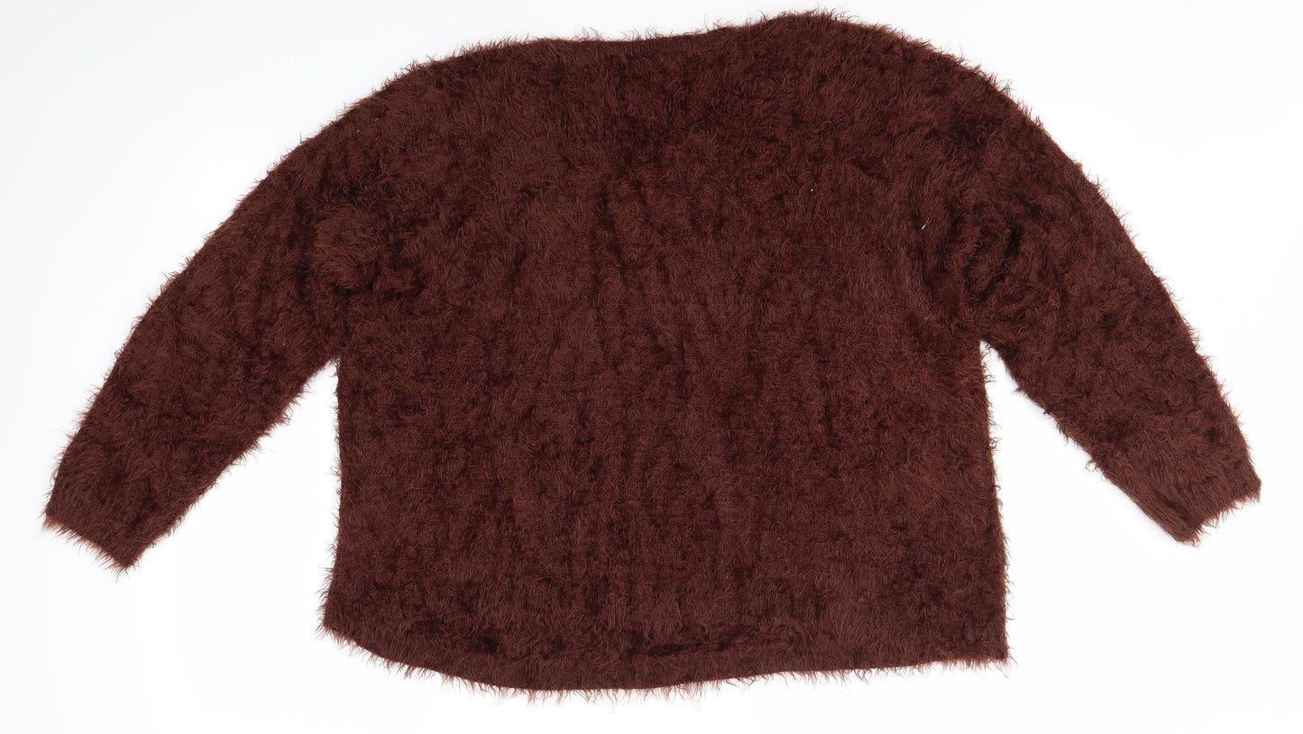 Stradivarius Womens Brown   Pullover Jumper Size L