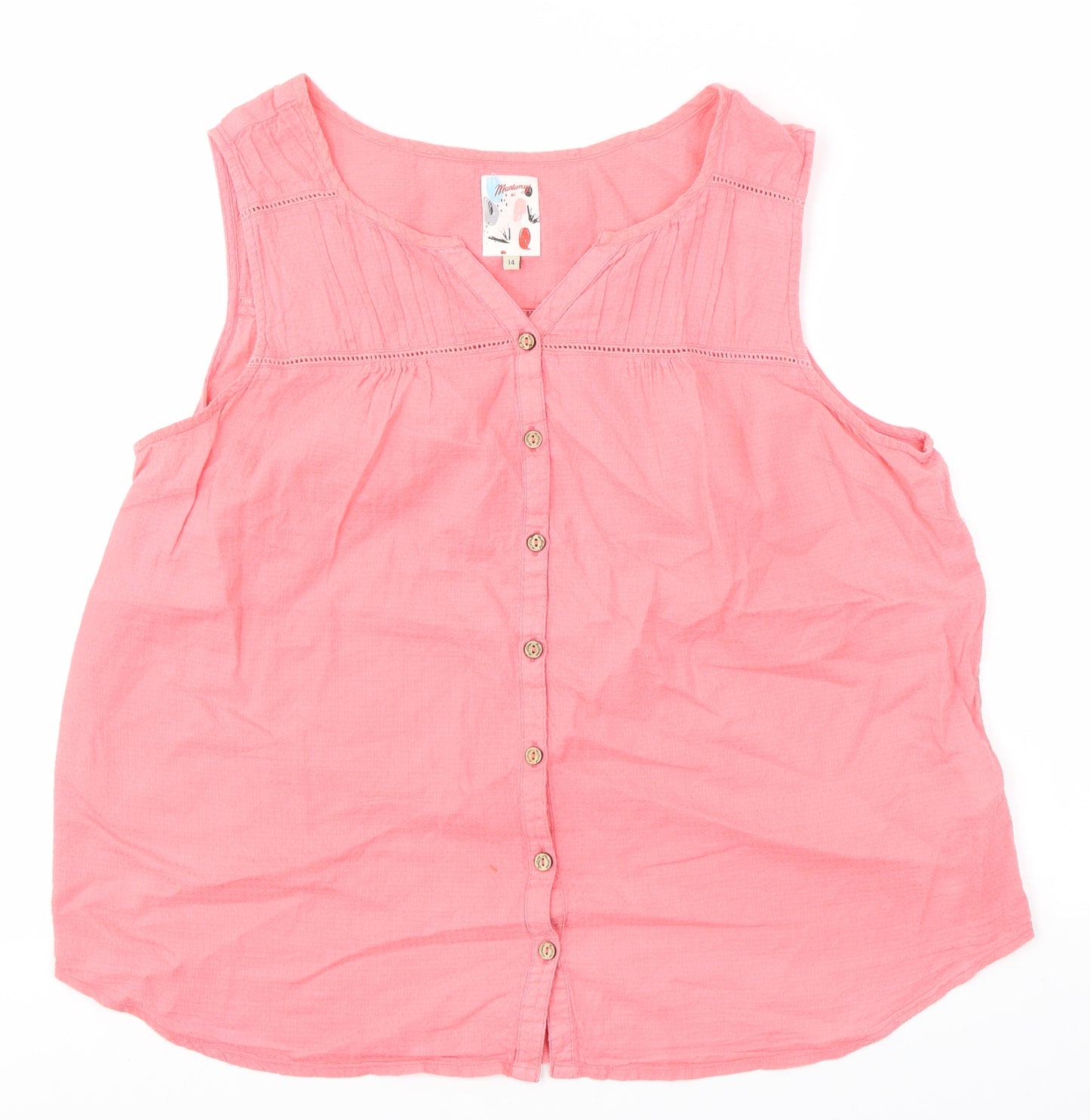 Mantaray Womens Pink   Basic Blouse Size 14