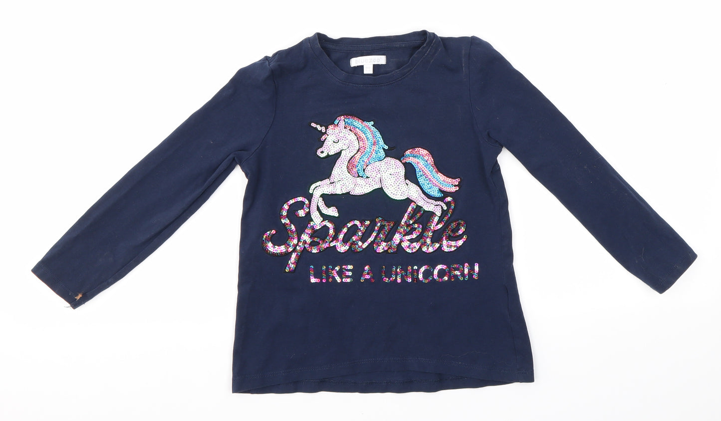 Blue Zoo Girls Blue   Basic Blouse Size 5-6 Years