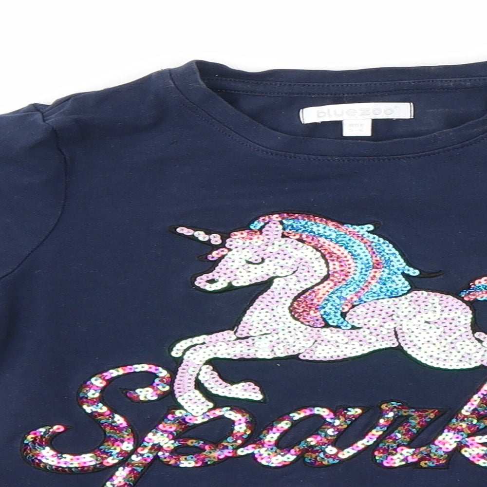 Blue Zoo Girls Blue   Basic Blouse Size 5-6 Years