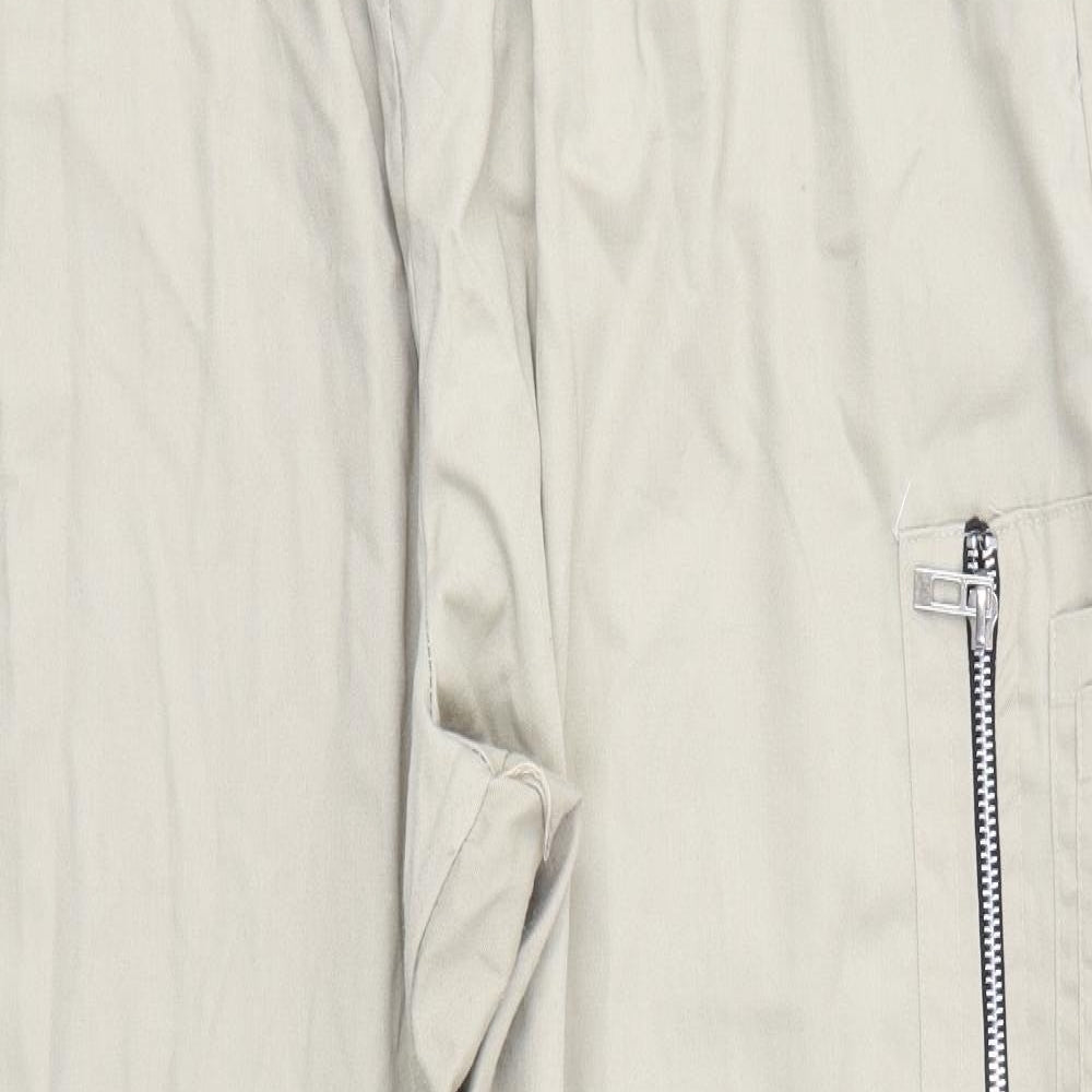 PRETTYLITTLETHING Womens Beige   Cargo Trousers Size 16 L28 in