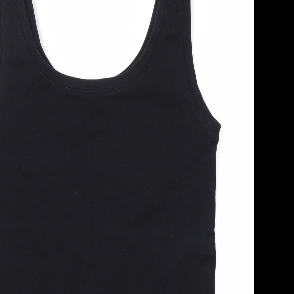 M&S Womens Black   Basic Tank Size 12