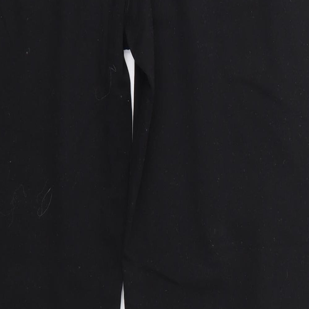 M&S Womens Black   Jogger Trousers Size 12 L29 in
