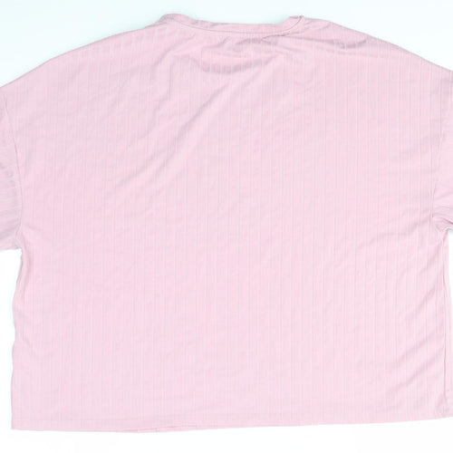 JEFF & CO Womens Pink   Basic T-Shirt Size 14