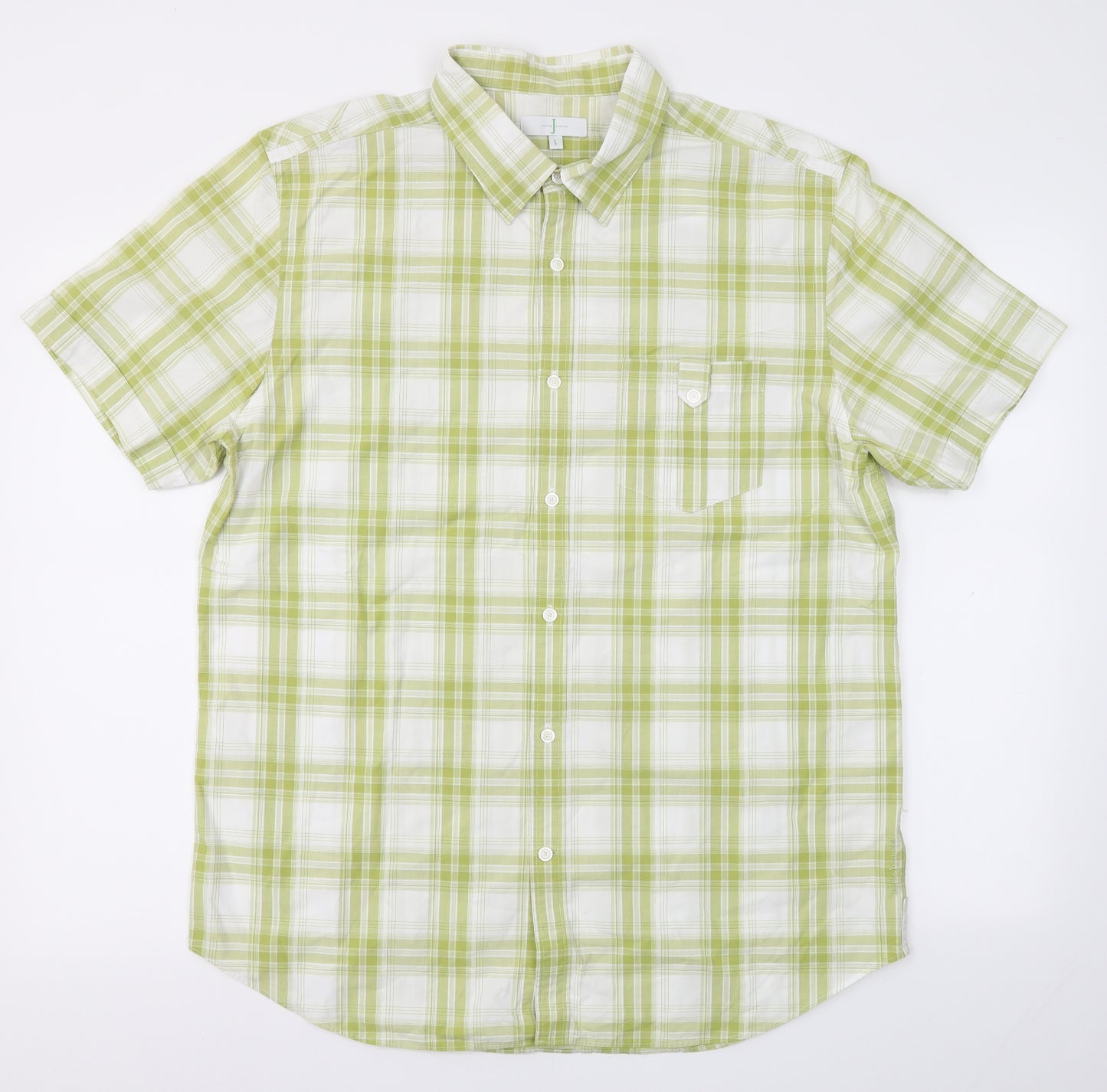 Jasper Conran Mens Green Check   Button-Up Size L
