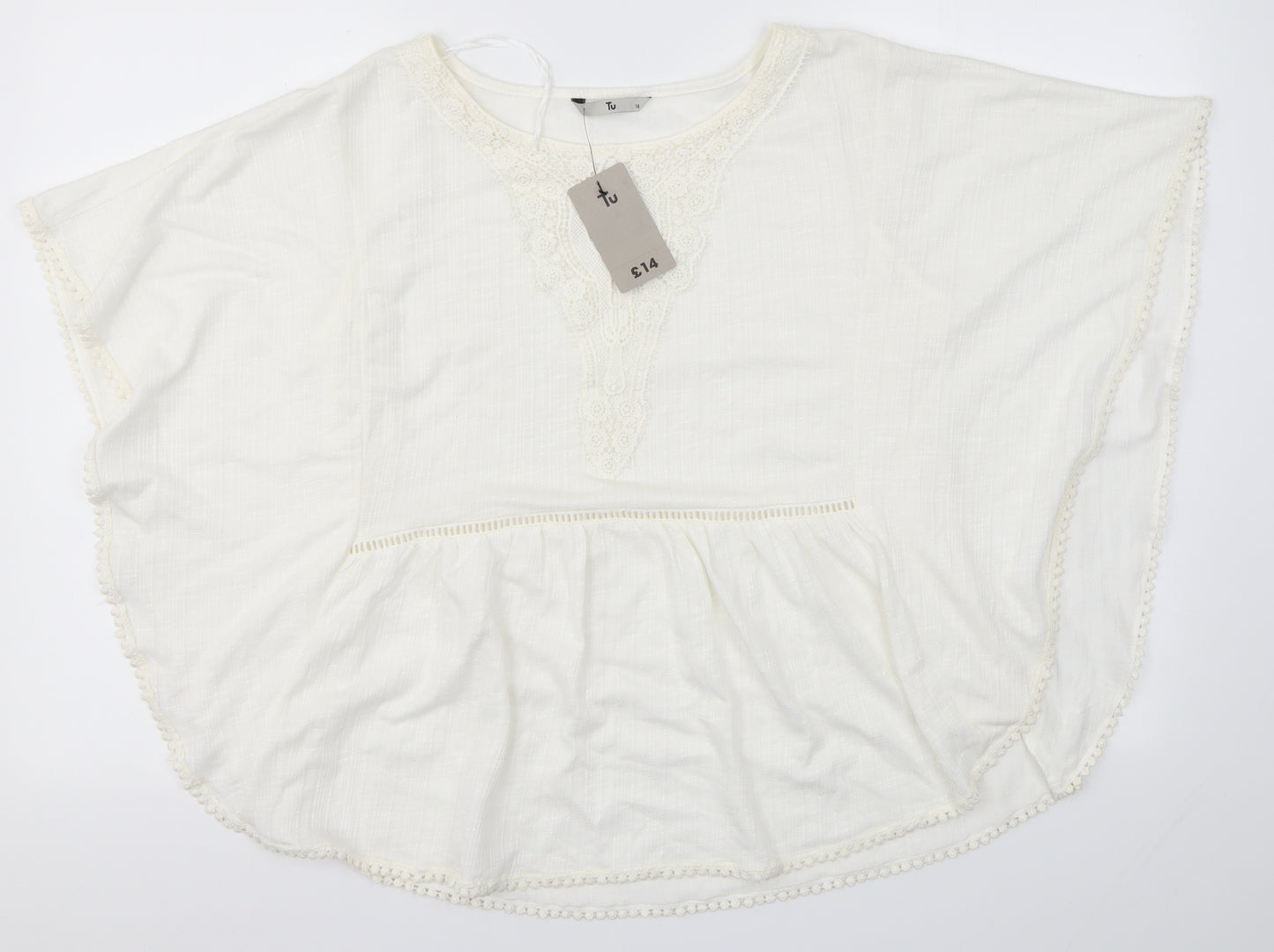 TU Womens White   Basic Blouse Size 14