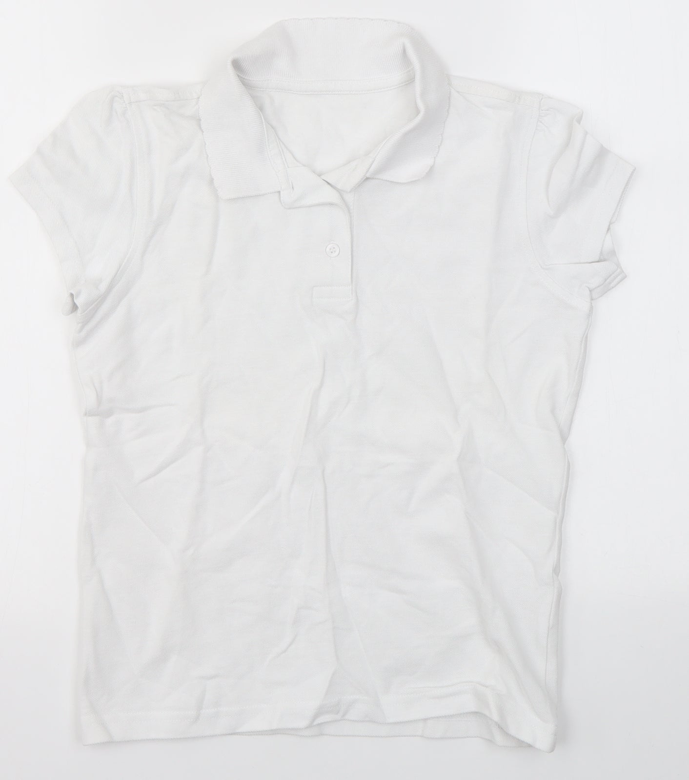 George Girls White   Basic Polo Size 11-12 Years