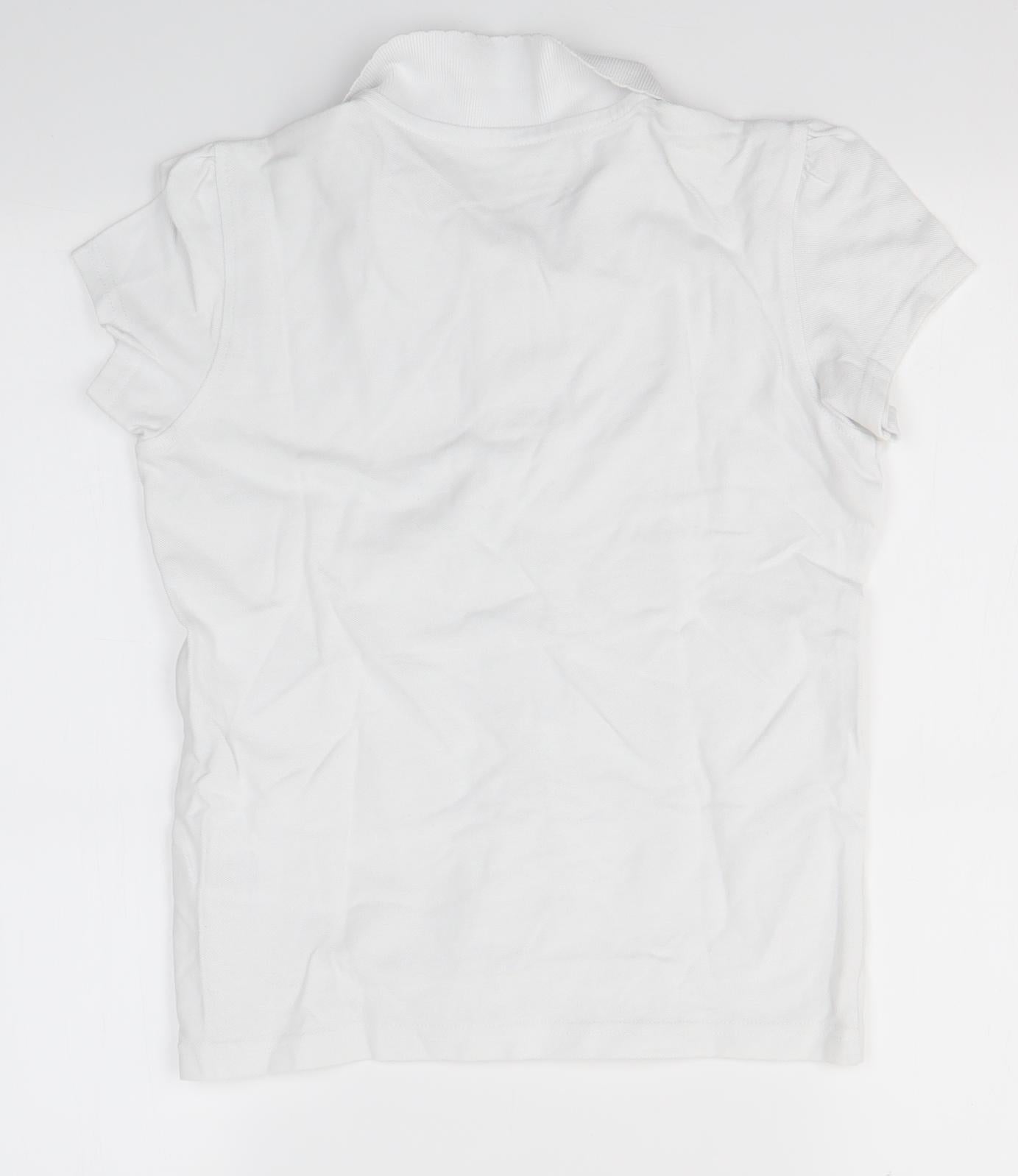George Girls White   Basic Polo Size 11-12 Years