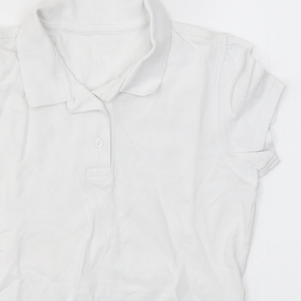 George Girls White   Basic Polo Size 11-12 Years