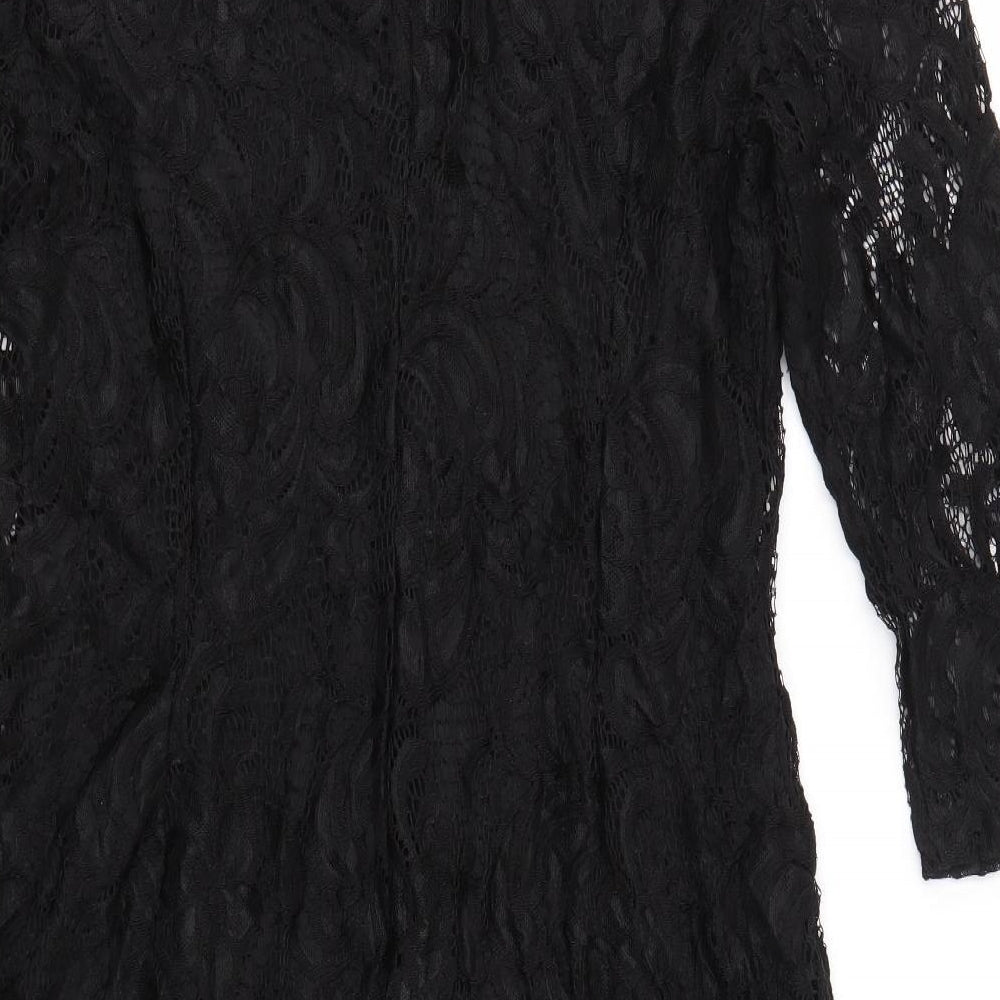 Peacocks Womens Black  Lace Pencil Dress  Size 16
