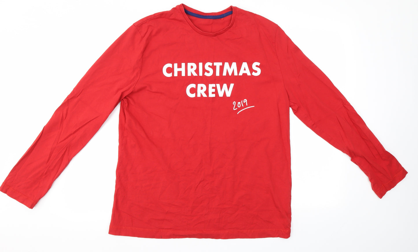 George Mens Red    T-Shirt Size L  - Christmas