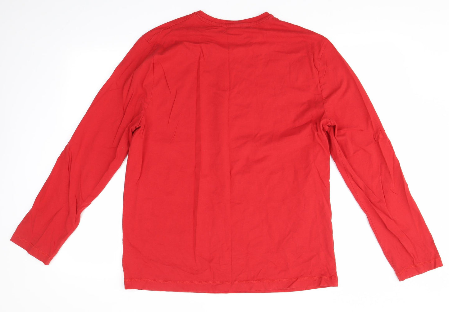 George Mens Red    T-Shirt Size L  - Christmas