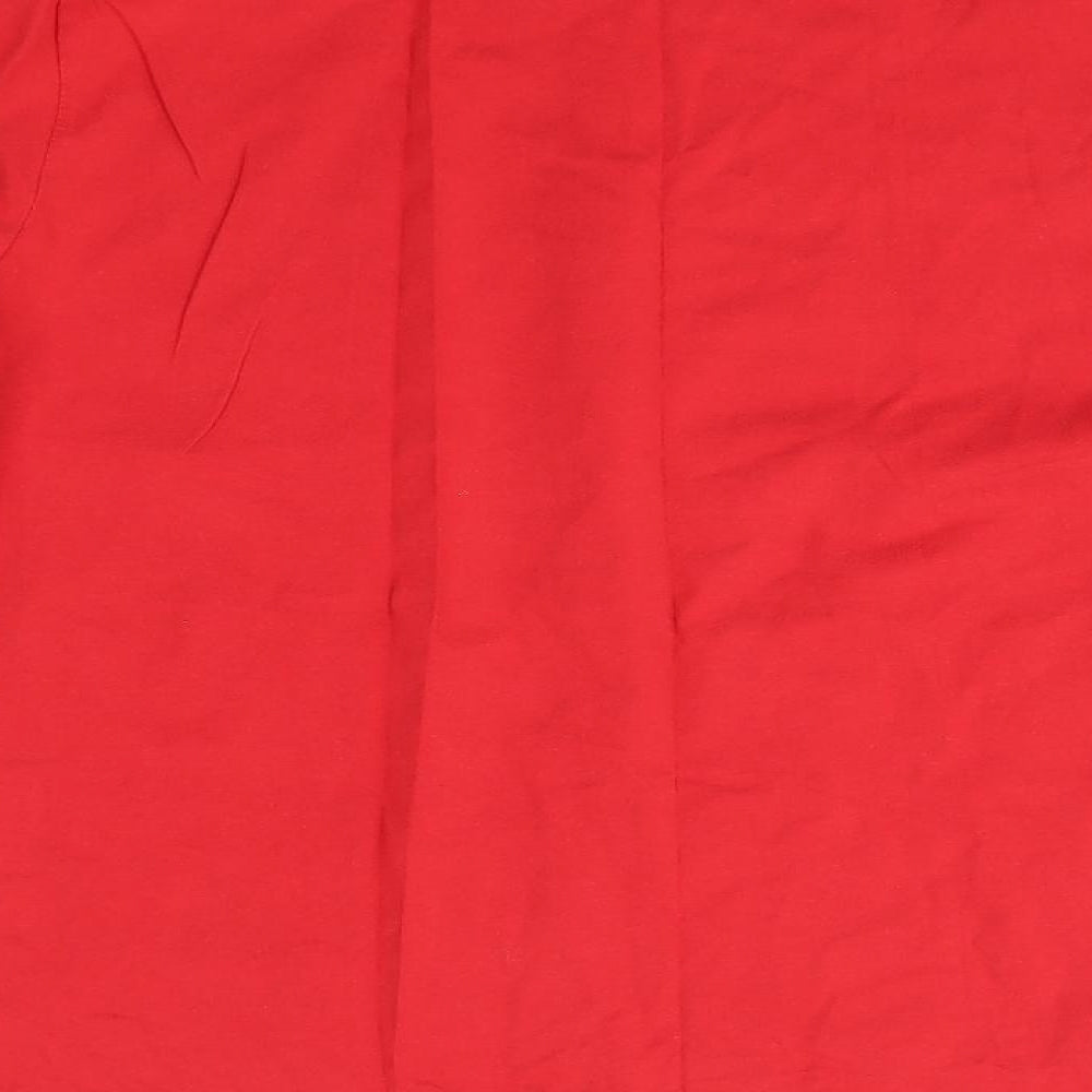 George Mens Red    T-Shirt Size L  - Christmas