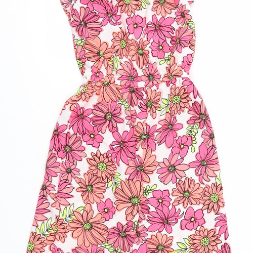 Nutmeg Girls Multicoloured Floral  Jumpsuit One-Piece Size 6-7 Years