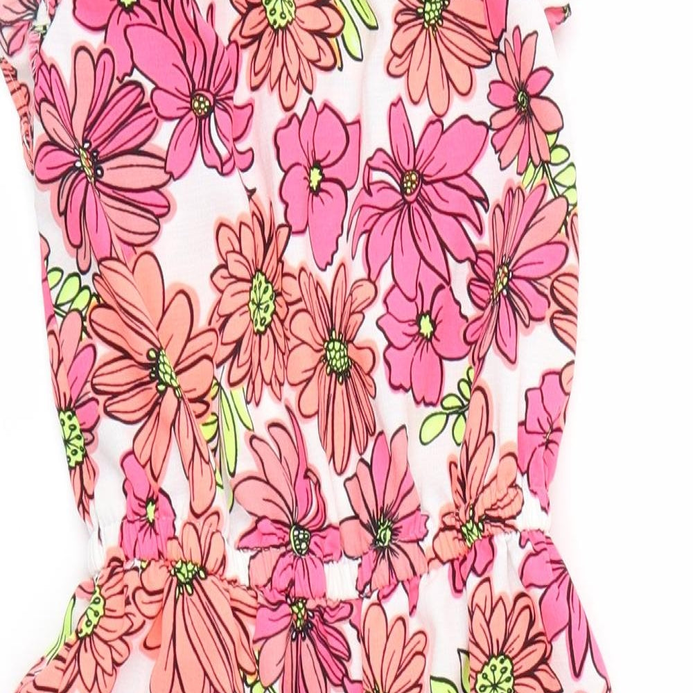 Nutmeg Girls Multicoloured Floral  Jumpsuit One-Piece Size 6-7 Years
