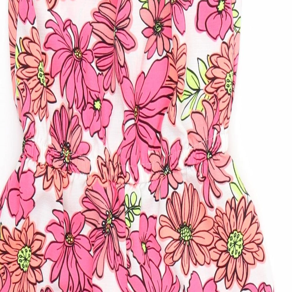 Nutmeg Girls Multicoloured Floral  Jumpsuit One-Piece Size 6-7 Years
