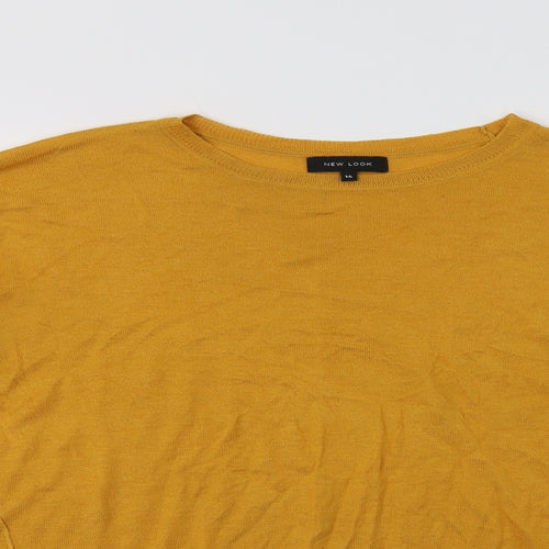 New Look Womens Yellow   Pullover Jumper Size 14