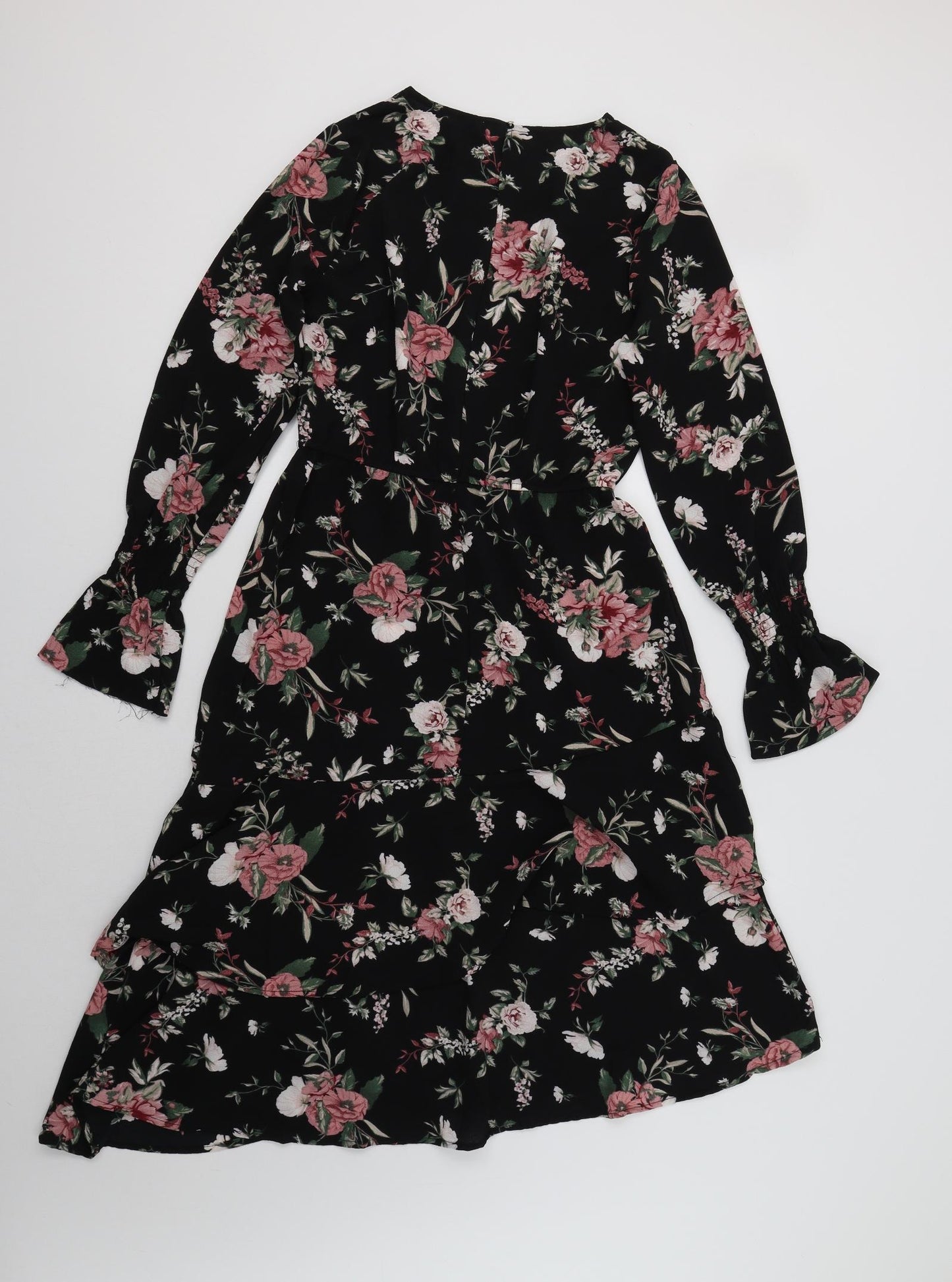Amisu Womens Black Floral  A-Line  Size 8