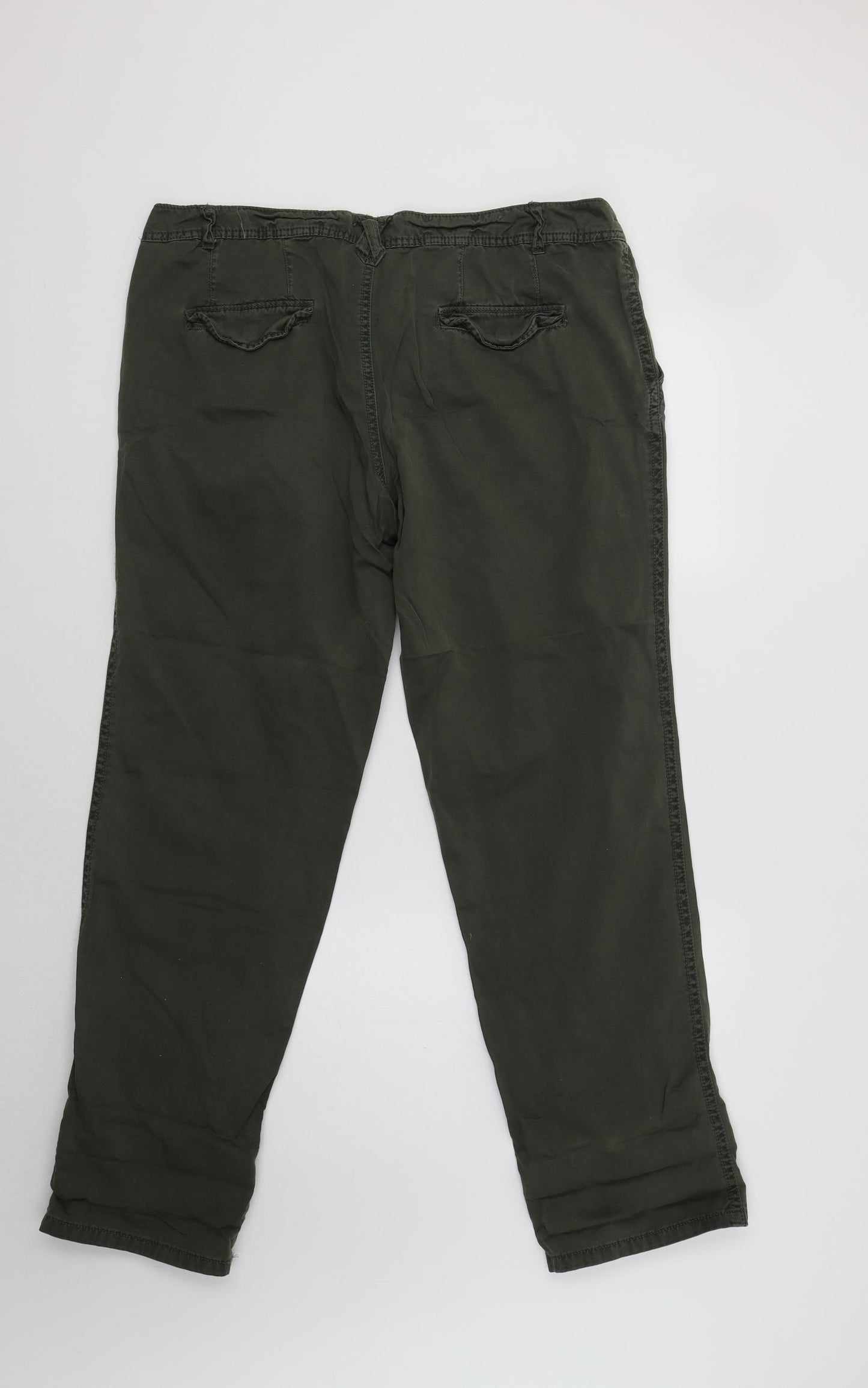 New Look Womens Green   Cargo Trousers Size 16 L31 in