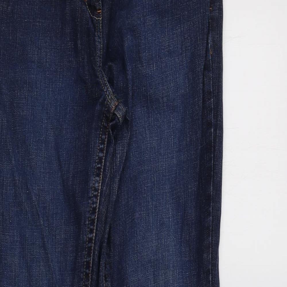 NEXT Womens Blue   Straight Jeans Size 14 L31 in - Embellished Pockets