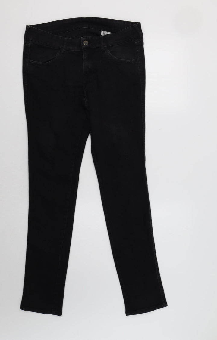 & Denim Womens Black Skinny Jeans Size 10 L32 in