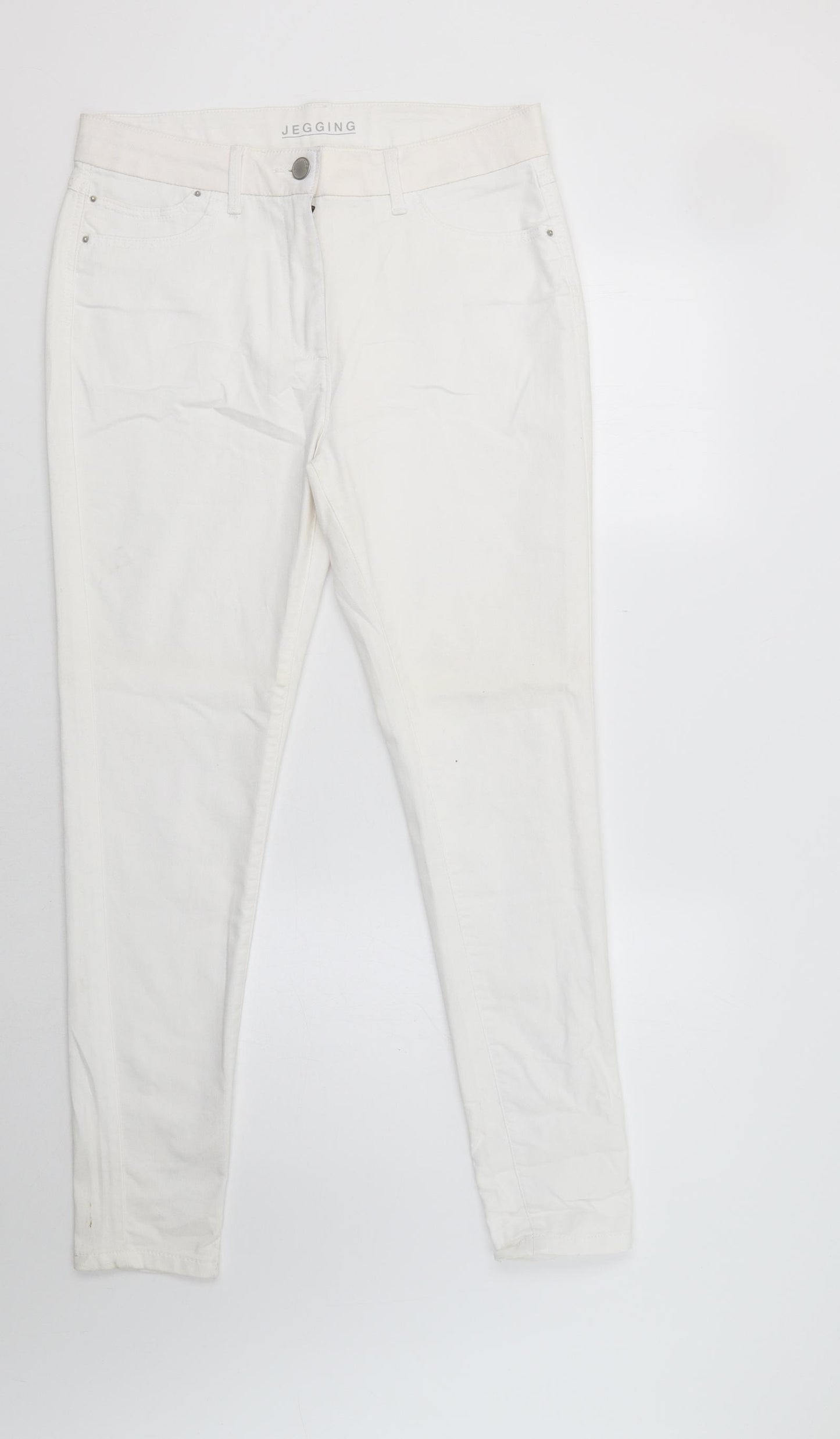 M&S Womens White   Jegging Jeans Size 16 L30 in