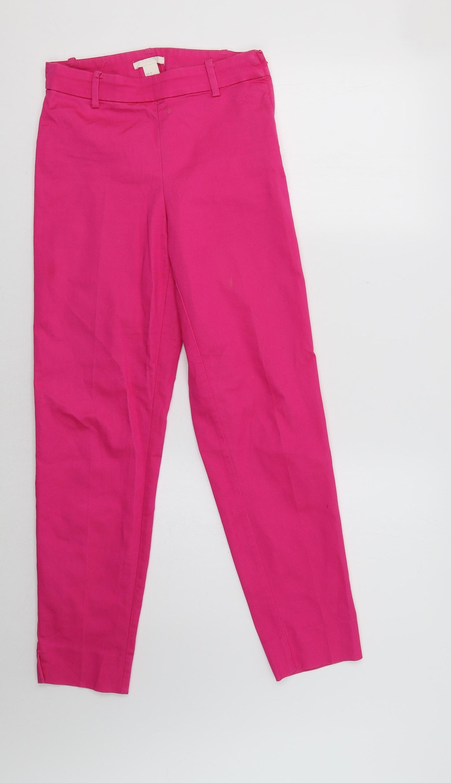 H&M Womens Pink   Chino Trousers Size 6 L27 in