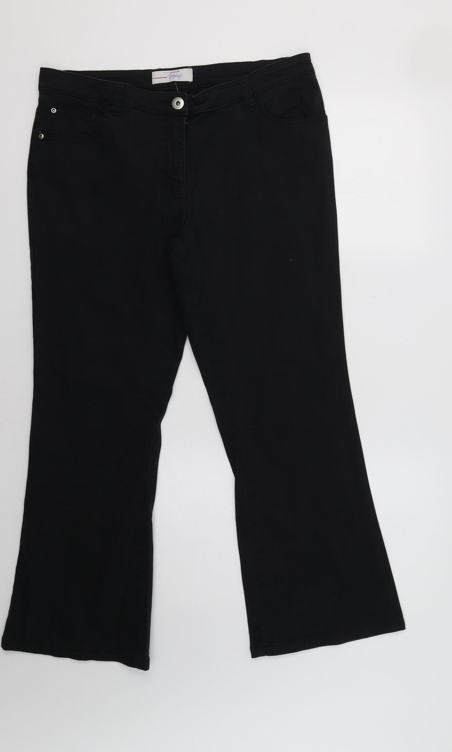 Papaya Womens Black   Bootcut Jeans Size 14 L28 in