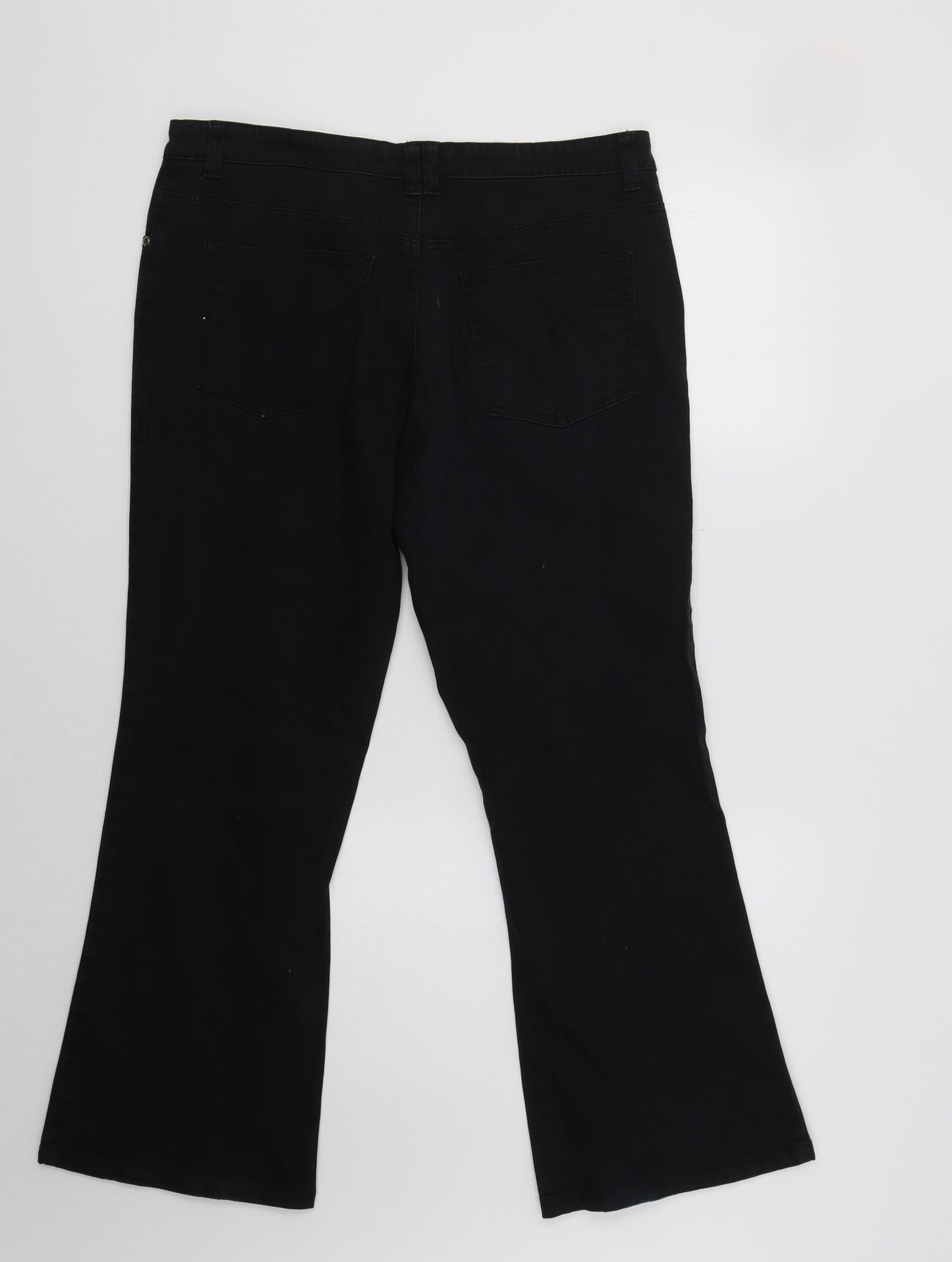 Papaya Womens Black   Bootcut Jeans Size 14 L28 in