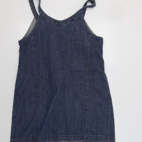 NEXT Womens Blue  Denim Pinafore/Dungaree Dress  Size 14