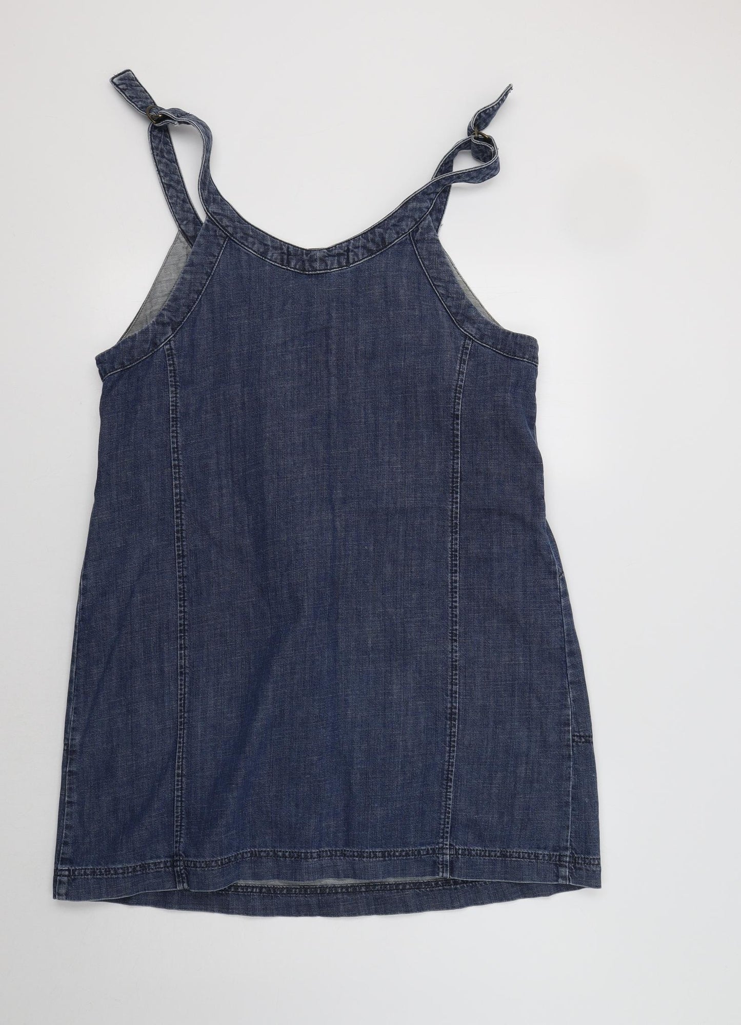 NEXT Womens Blue  Denim Pinafore/Dungaree Dress  Size 14