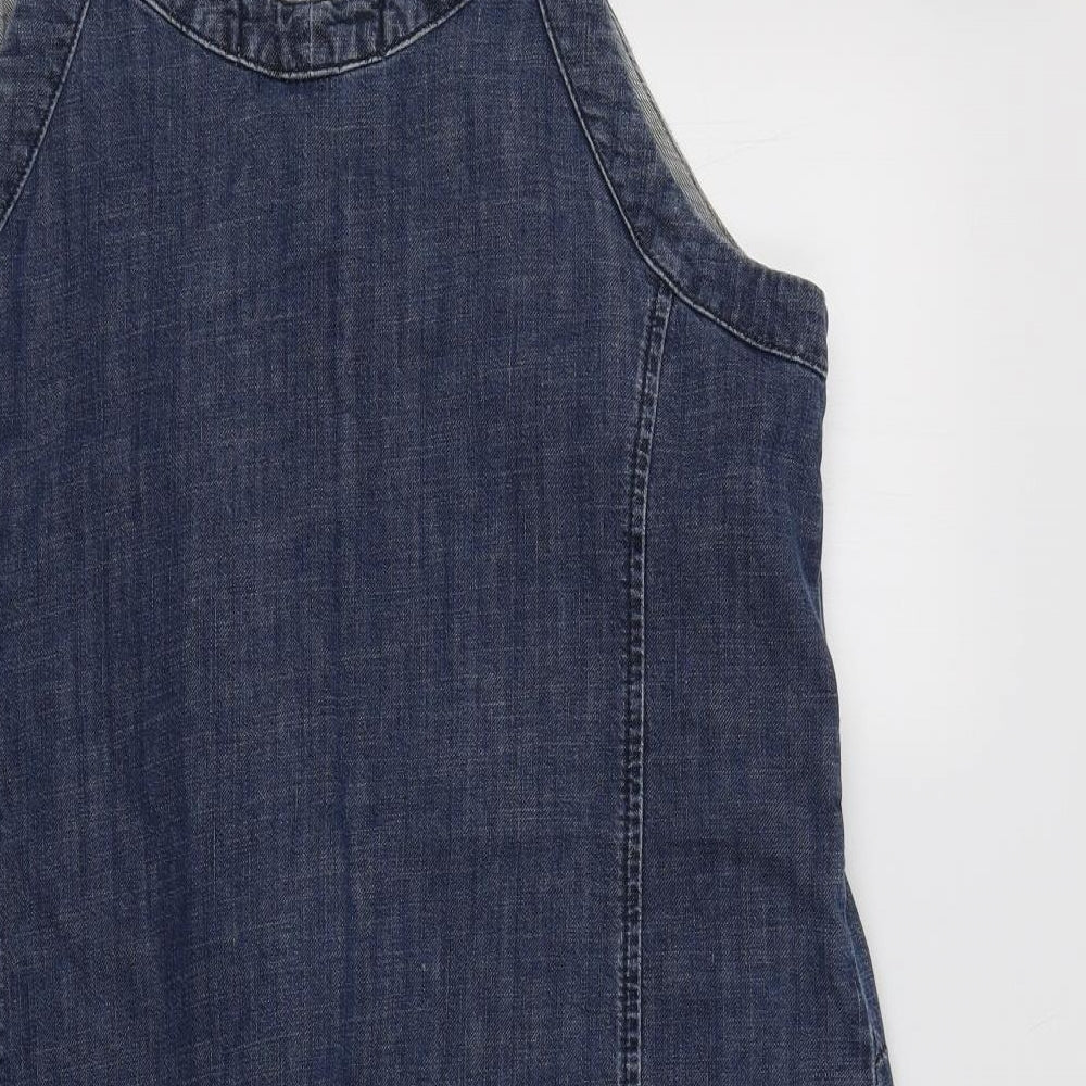 NEXT Womens Blue  Denim Pinafore/Dungaree Dress  Size 14