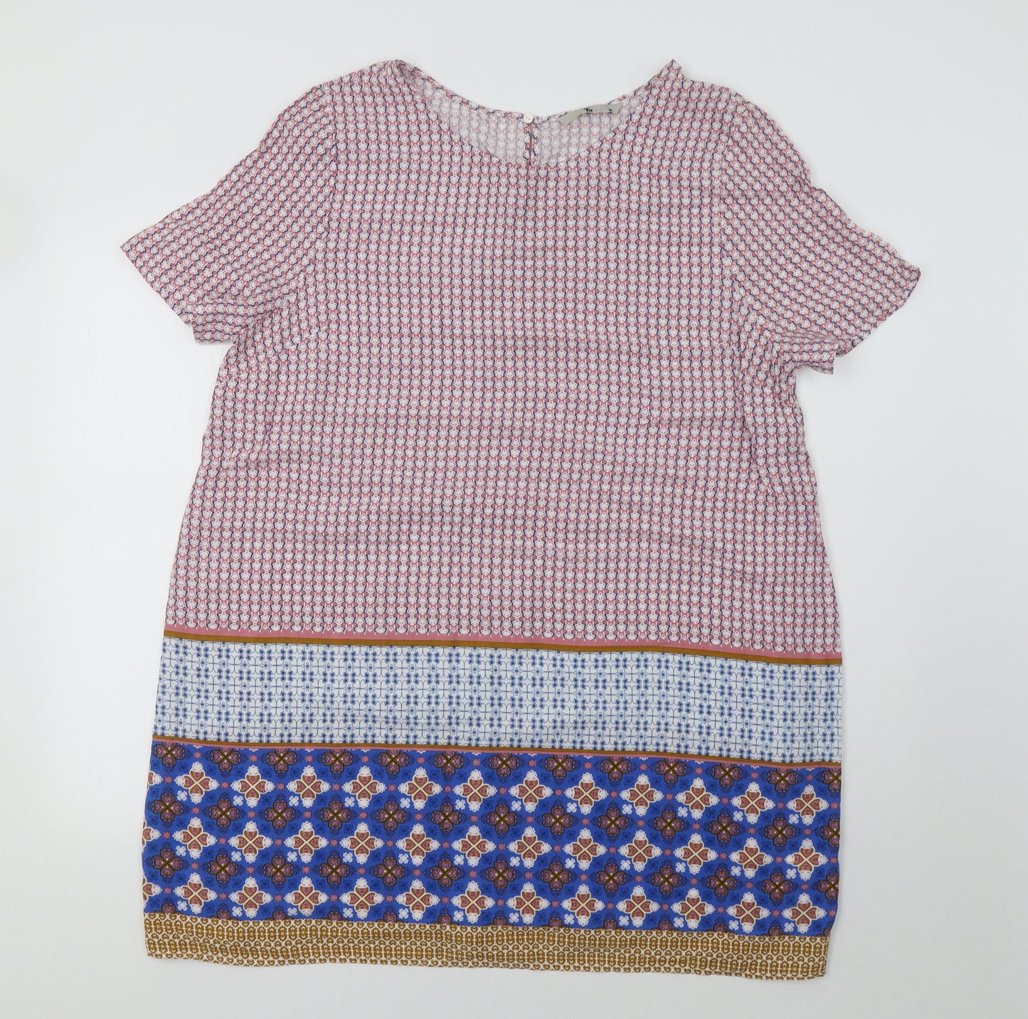 TU Womens Multicoloured Geometric  A-Line  Size 16
