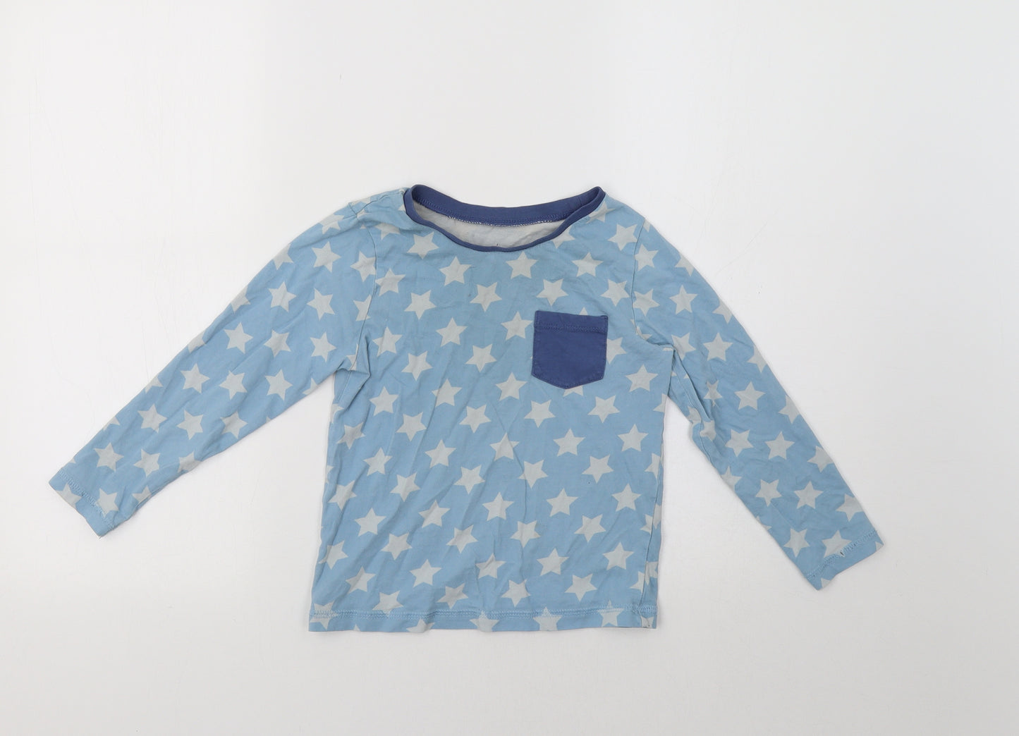 George Boys Blue    Pyjama Top Size 6-7 Years  - Star Print