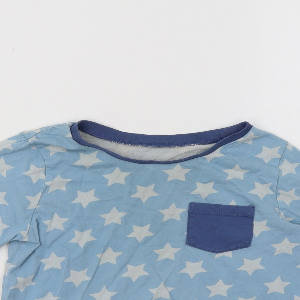 George Boys Blue    Pyjama Top Size 6-7 Years  - Star Print