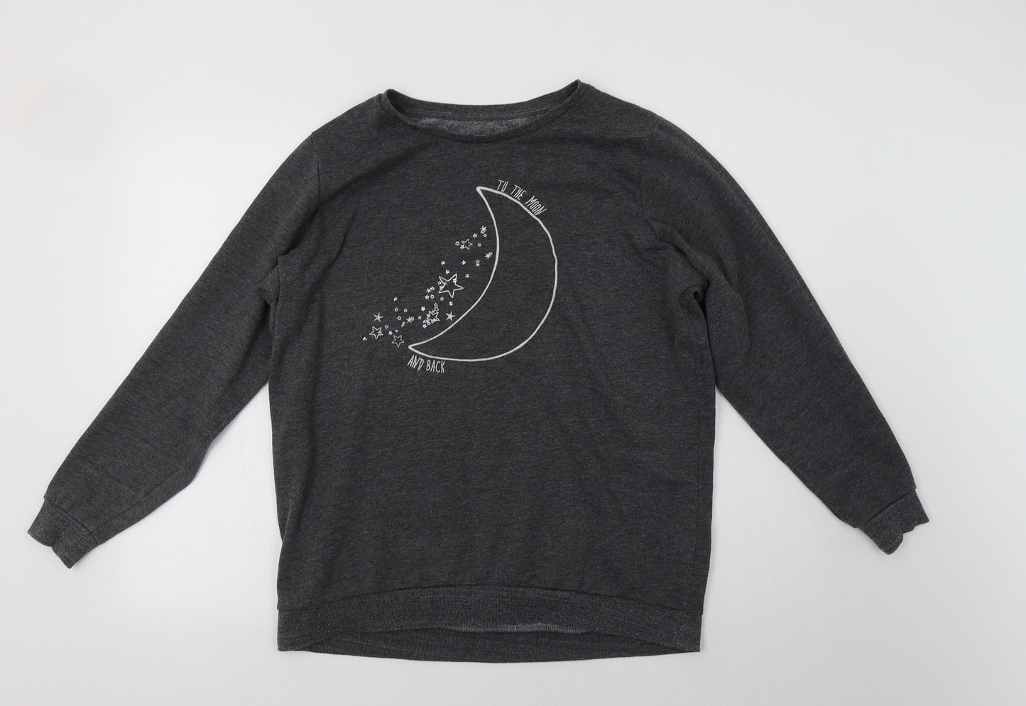George Womens Grey   Pullover Sweatshirt Size 12  - Moon & Stars