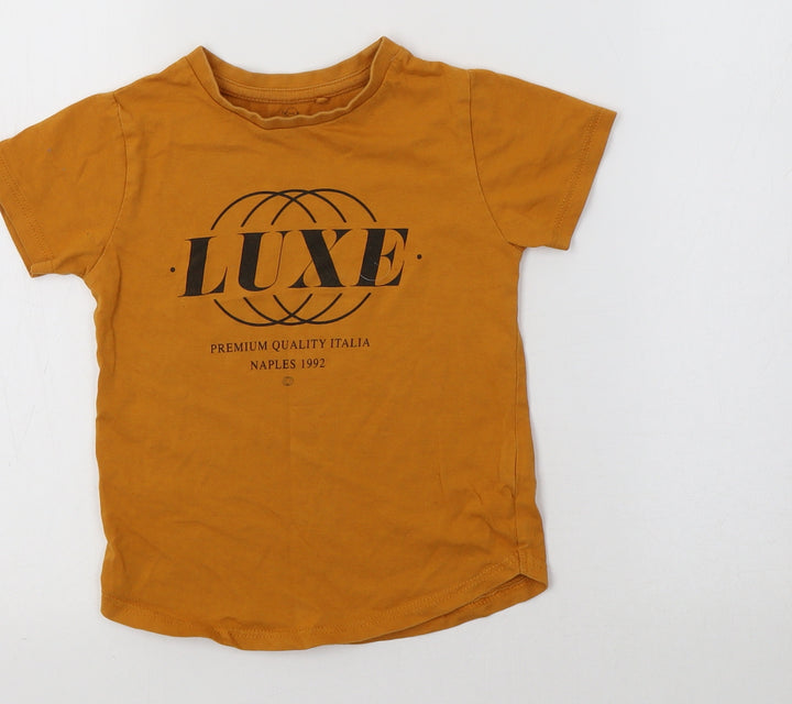 River Island Girls Yellow   Basic T-Shirt Size 2-3 Years