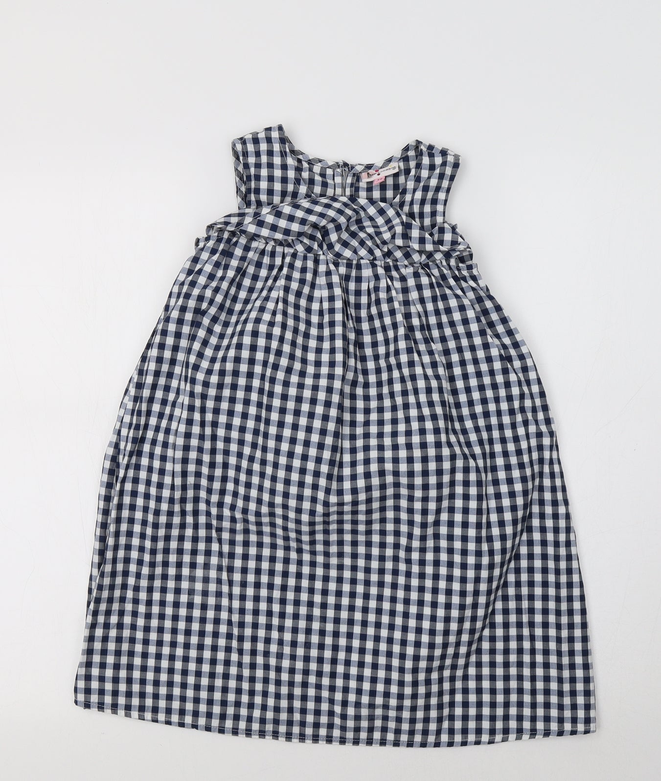 hullabaloo Girls Blue Check  A-Line  Size 7-8 Years