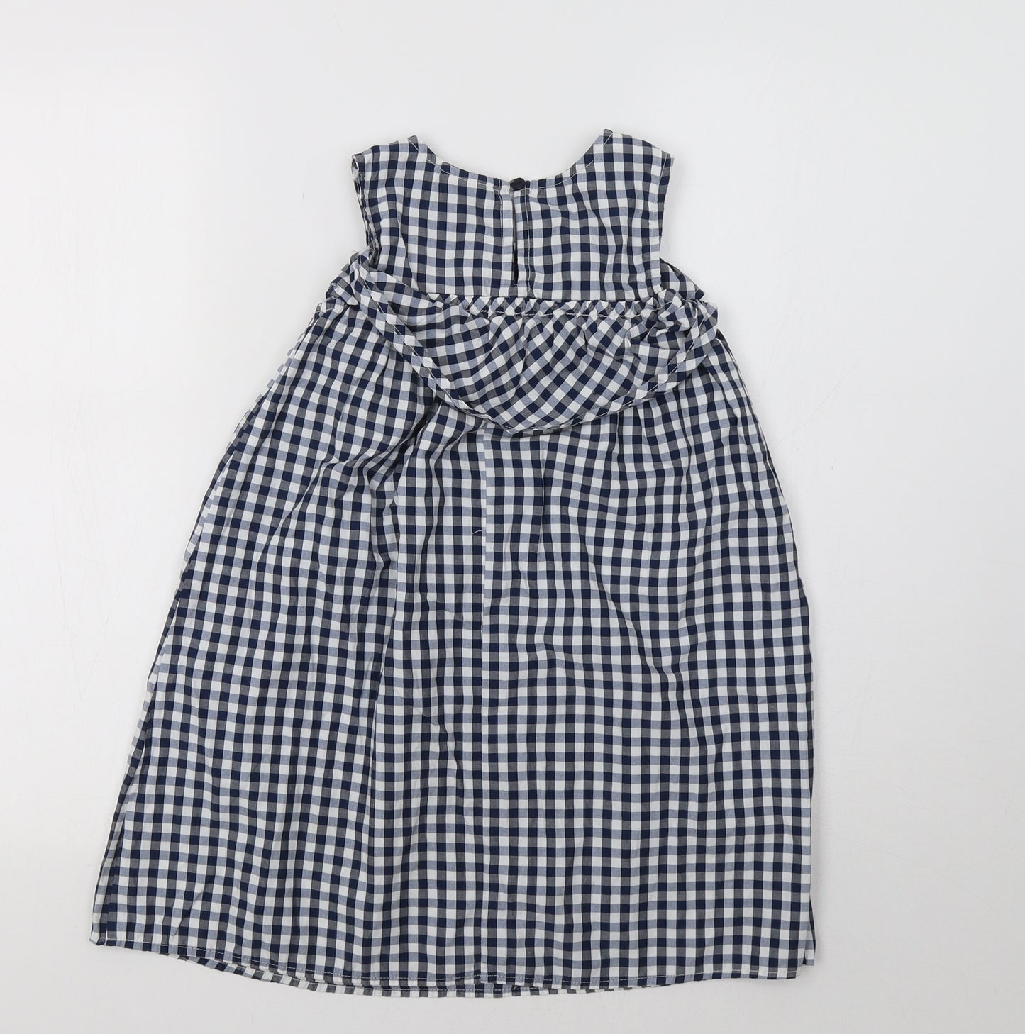 hullabaloo Girls Blue Check  A-Line  Size 7-8 Years