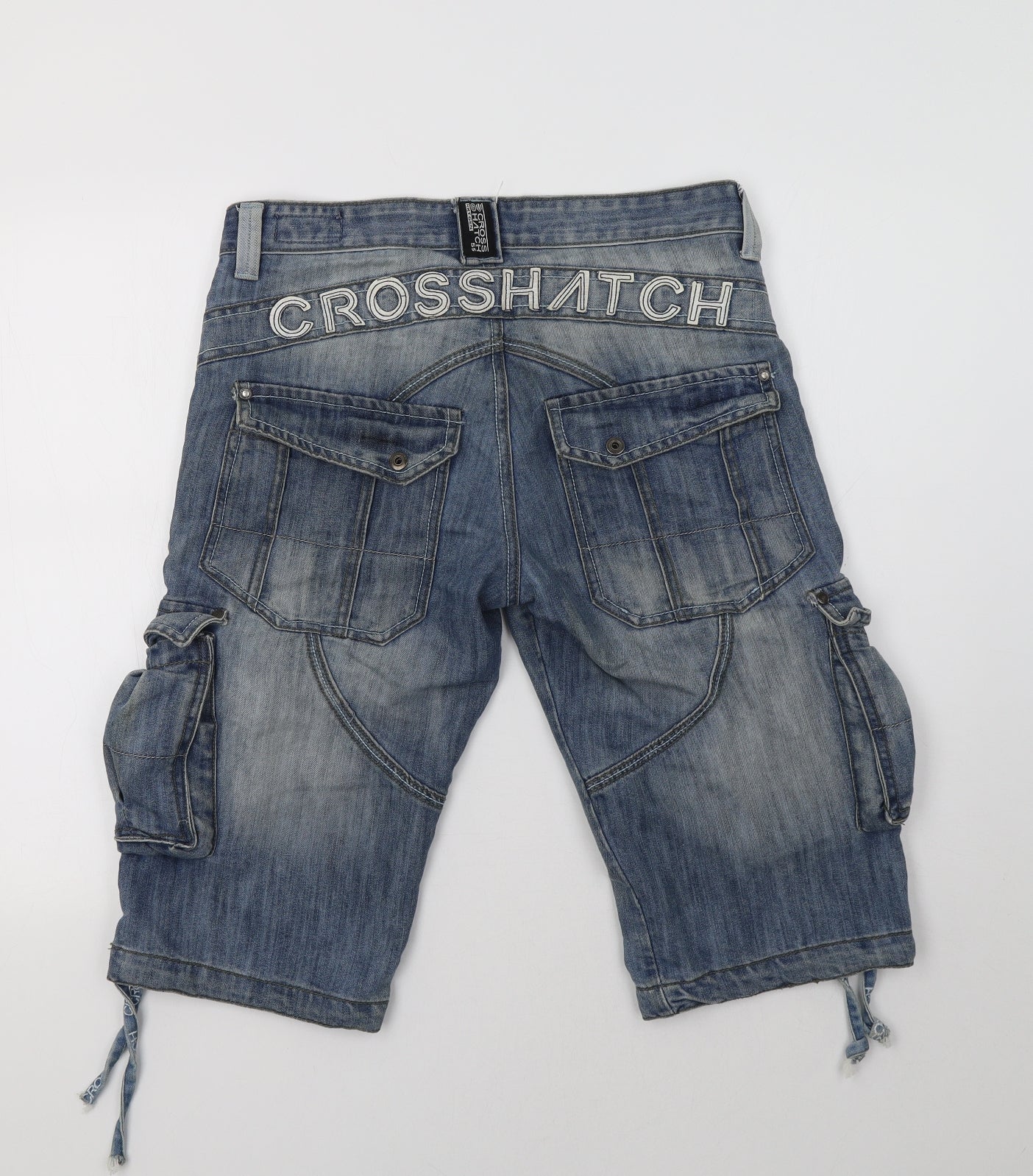 Crosshatch Mens Blue   Cargo Shorts Size 32