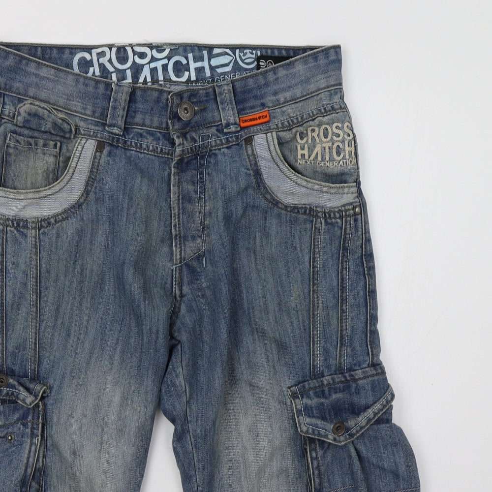 Crosshatch Mens Blue   Cargo Shorts Size 32