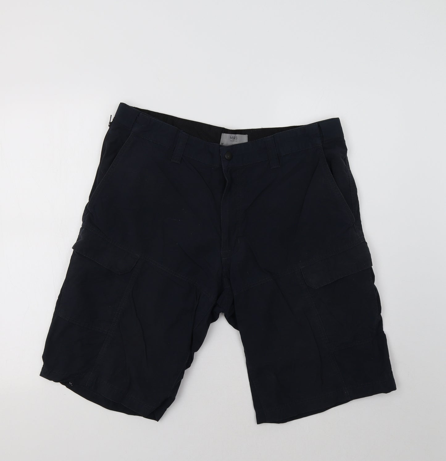 M&S Mens Blue   Cargo Shorts Size 36