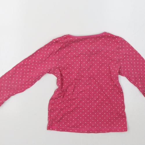 TU Girls Pink Polka Dot  Top Pyjama Top Size 6-7 Years