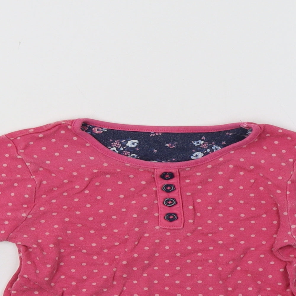 TU Girls Pink Polka Dot  Top Pyjama Top Size 6-7 Years