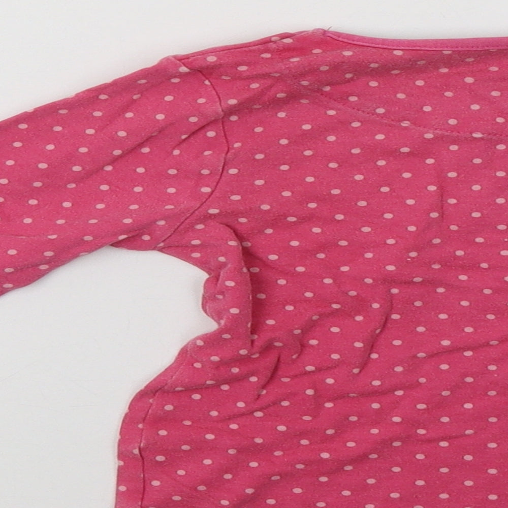 TU Girls Pink Polka Dot  Top Pyjama Top Size 6-7 Years