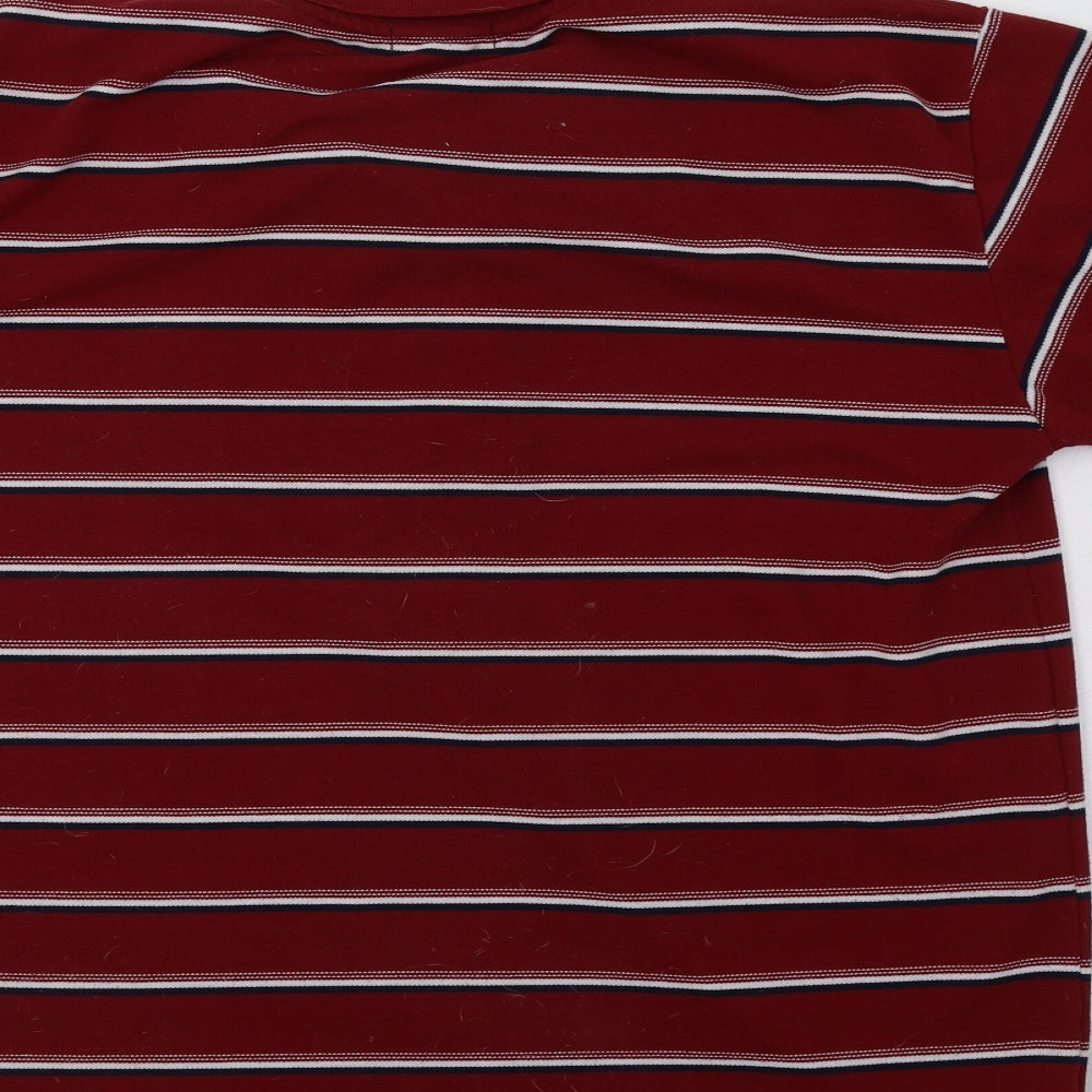 Ping Mens Red Striped   Polo Size L