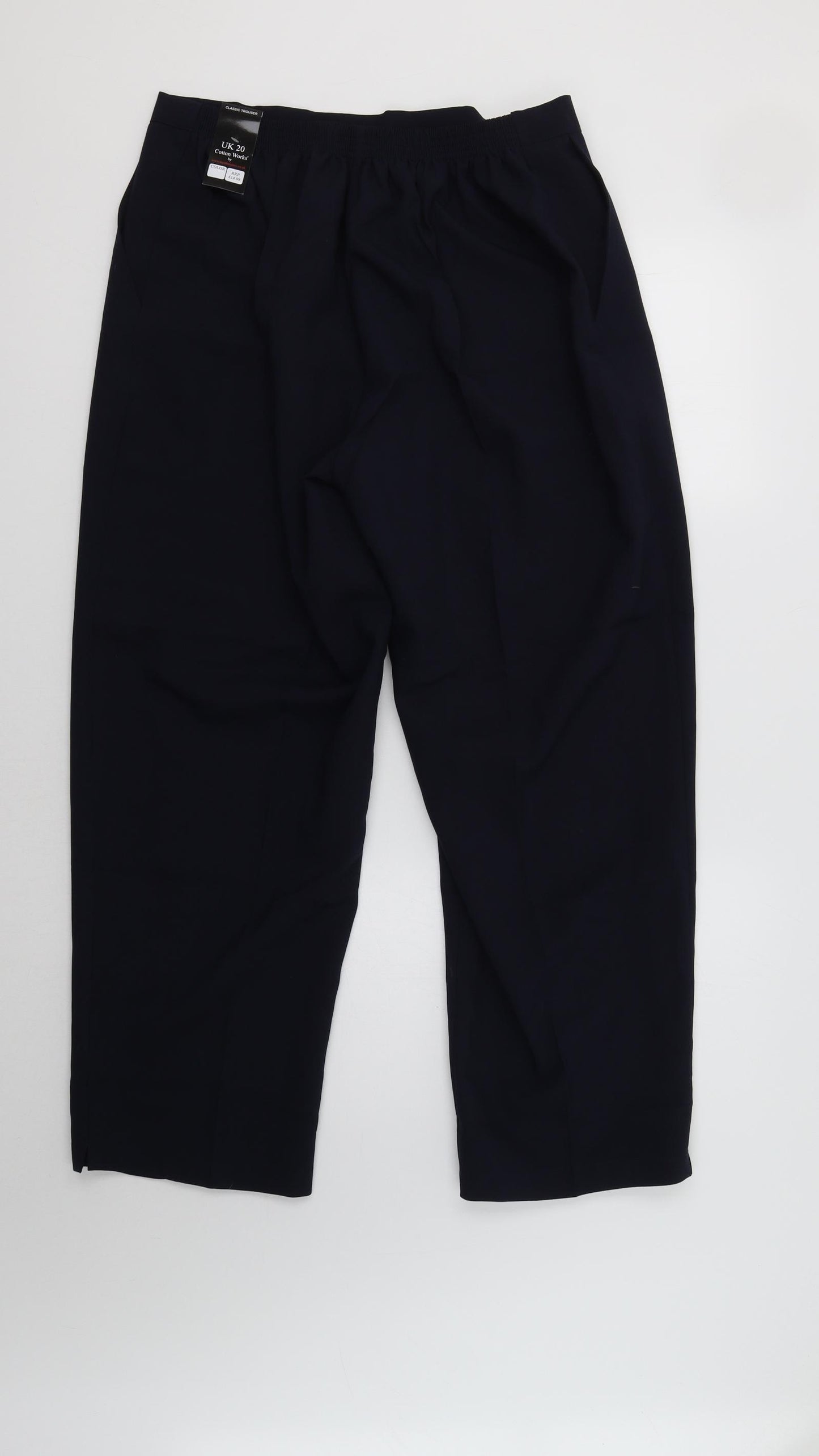 Cotton Works Womens Blue   Trousers  Size 20 L28 in