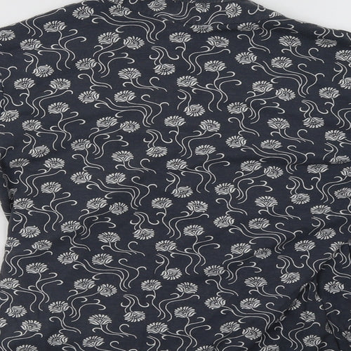 Select Womens Grey Floral  Basic Blouse Size 10
