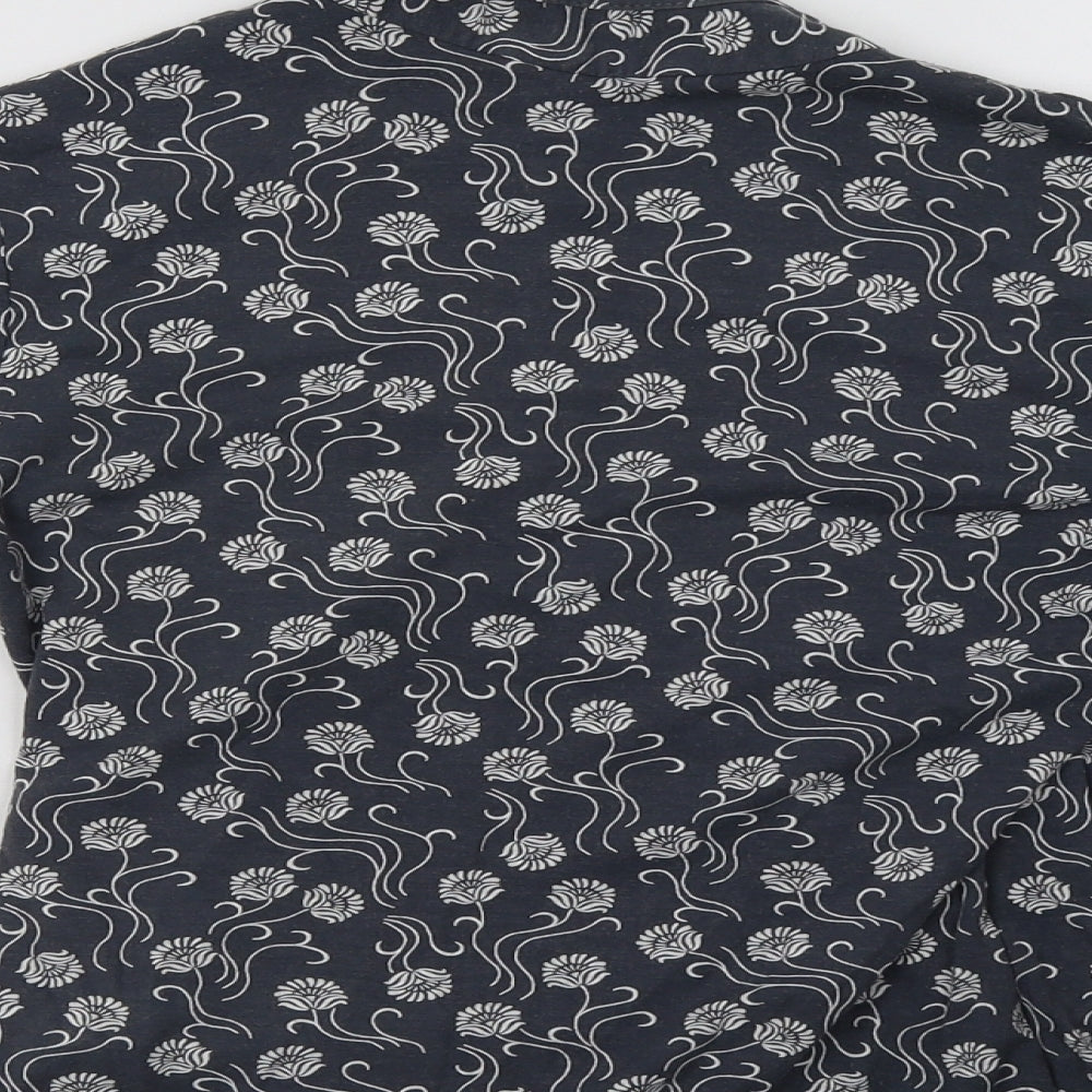 Select Womens Grey Floral  Basic Blouse Size 10