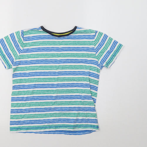 Nutmeg Girls Green Striped  Basic T-Shirt Size 9-10 Years